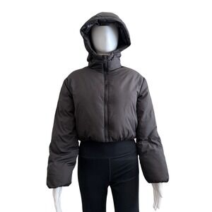 ASOS DESIGN Black Cropped Puffer Jacket Size Petite XS